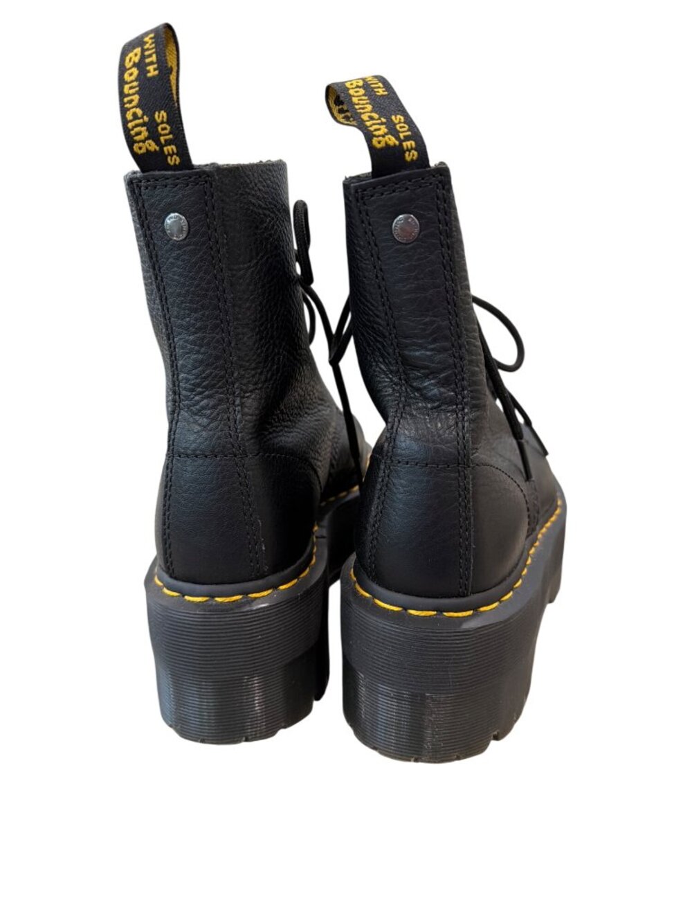 Dr. Martens 1460 Max Pisa Black Leather Platform Boots Womens US 7 / EU 38 - Picture 7 of 10